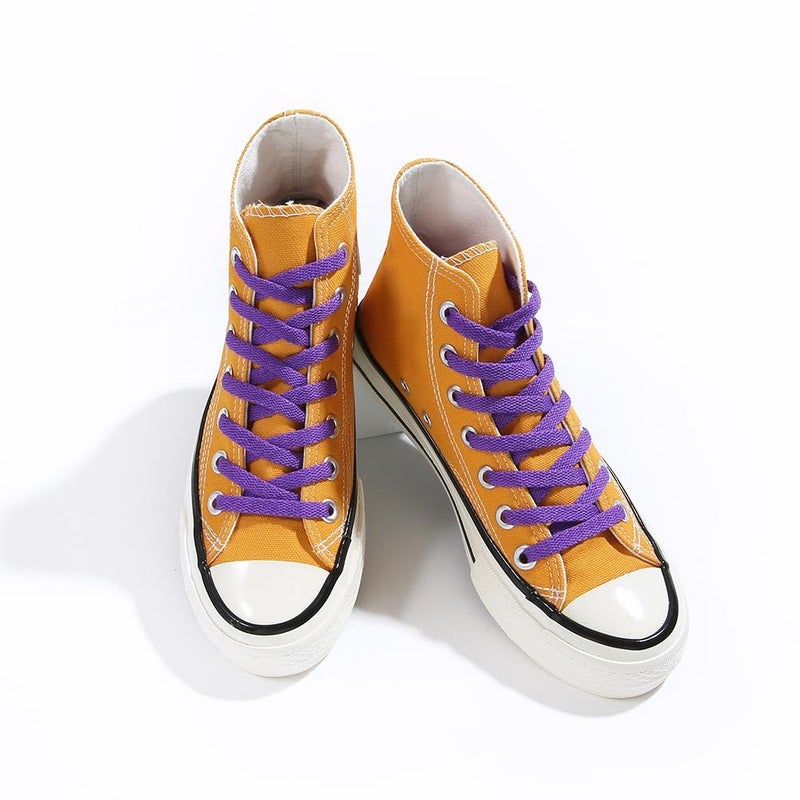 VSUDO 45" Flat Purple Shoe Laces for Sneakers, Shoelaces for Sneakers, Replacements Shoe Strings for Women or Men (1 Pair-Purple-114CM) - Image 4